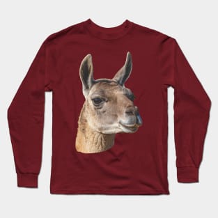 Beautiful head of a Guanaco Long Sleeve T-Shirt